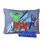 Jogo Cama Marvel Avengers 2 Pçs C/ Elástico Algodão Oficial