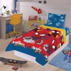 Jogo Cama Spidey Personagem Microfibra Estampado 140 x 220cm - Lepper