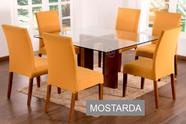 Jogo Capa de Cadeira Mesa de Jantar 8 Lugares Oferta Lisa - Decora Shopping