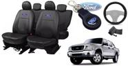 Jogo Capas Couro Ford Ranger 2002-2007 + Volante e Chaveiro - Proteção Elegante