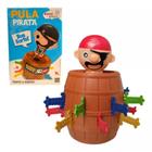 Jogo Clássico Pula Pirata Jump Pequeno Barril e Espadas Registro INMETRO Brinquedo Seguro Divertido para Crianças 18 Peças Coloridas - Toys&Toys