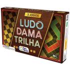 Jogo Clássicos Tabuleiro Ludo Dama Trilha 3 Em 1