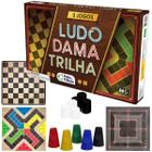 Jogos De Tabuleiro 3 Em 1 Ludo / Torrinha, Dama E Resta Um Em