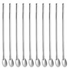 Jogo com 10 Colheres de Suco Mexedora para Jarra em Inox 30cm