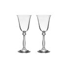 Jogo com 2 Taças de Cristal Para Vinho Branco 185 ml Linha Angela Bohemia