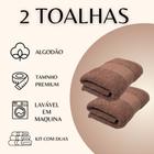 Jogo com 2 Toalhas de Banho Macia Bia Gigante Algodão Toalhão Felpuda Rozac 70x140 cm