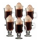 Jogo Com 6 Canecas Irish Coffe Taça Vidro 250ml Cappuccino