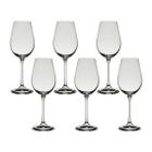 Jogo com 6 Taças de Cristal Para Vinho Branco 250 ml Helena Bohemia