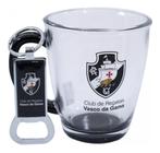 Jogo Com Uma Caneca De Vidro E Um Abridor De Garrafas 370ml - Vasco - Mileno