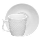 Jogo conjunto de Xicaras para cafe com pires de porcelana 65 ml - hauskrafts