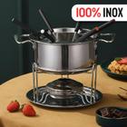 Jogo Conjunto Fondue 11 Peças Inox Jantar Romântico Chocolate