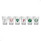 Jogo Copo Americano 6 Peças Time Palmeiras 190Ml - Allmix