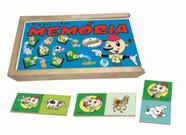 Jogo Da Memoria Animais 26 Peças Mdf Alfabetização Infantil no Shoptime