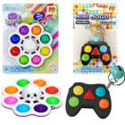 Jogo Da Memória Infantil Chaveiro Mini E Polvo Spinner Com Pop-It Anti Stress Para Meninas E Meninos Colorido