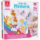 Jogo da Memória Unicórnios em madeira 2402 - Brincadeira de Criança