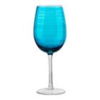 Jogo de 2 Taças para Vinho Joy em Vidro 485ml Azul Turquesa Fracalanza Full Fit