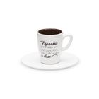 Jogo De 4 Xícaras Pequenas Espresso 75 Ml Com Pires Dose