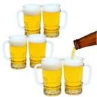 Jogo De 6 Canecas Para Chopp Cerveja 360ml Vidro Munique Fratelli