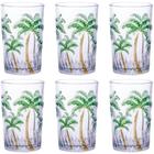 Jogo De 6 Copos Altos 350ml Palm Tree Lanty Ke Home