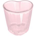 Jogo de 6 copos para shot Love Shot em vidro 45ml A5 cor rosa