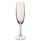 Jogo de 6 taças para champanhe em cristal ecológico 220ml A24cm cor rosa millennial
