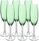 Jogo de 6 taças para champanhe Gastro em Cristal Ecologico 220ml A24cm cor verde limão