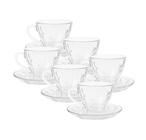 Jogo de 6 Xícaras com Pires de Café e Chá 220ml