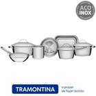 Jogo de 7 Panelas em Aço Inox com Fundo Triplo Allegra - Tramontina