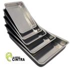 Jogo de assadeiras formas retangular tabuleiro quadrada pintada color 5 pçs