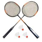 Jogo De Badminton Completo Com 2 Raquetes 3 Petecas E Bolsa