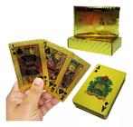 Jogo De Baralho Dourado Cartas Douradas Truco Poker Pibe 21