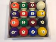 Bolas De Bilhar 52 mm Numeradas C/ Listra, Snooker, Sinuca - LOJA DO NOEL