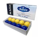 Jogo de Bolas Mata Mata Buffalo Amarelo Azul Lisa 54 mm