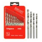 Jogo De Brocas Aço Rápido 13pcs 1,5 A 6,5mm Com Estojo Ferro Aço Metal Inox Kit Din338HssPolida