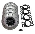 Jogo de Calotas de Centro Miollo para Ford Ka Aro 13 1996/2008 Estilo Amarok Prata