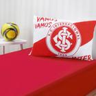 Jogo de Cama Bene Casa Solteiro Malha 100% Algodão Clube Internacional 2 Peças Vermelho