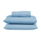 Jogo de Cama Box Casal 03 Peças Liso 100% Algodão Linha Prime Percal 300 Fios