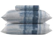 Jogo de Cama Casal 100% Algodão Camesa 120 Fios Super Cotton Azul 3 Peças