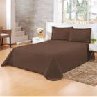 Jogo de Cama Casal Premium Colcha Cobre Leito Padrão com Porta Travesseiros Kit Roupa Cama Box 3 Peças