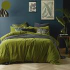 Jogo De Cama Casal Queen 9 Pç Suede Oliva Edredom 260X260Cm