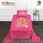 Jogo Cama Menina Barbie 100% Algodão 3 Peças 150 Fios Solteiro Licenciado  Mattel - Portallar - Jogo de Cama - Magazine Luiza