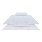 Jogo de Cama Damask Square Branco Queen - 300 Fios - Buddemeyer