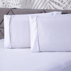 Jogo de Cama Essential Liso Branco King 03 Peças - Micropercal 180 Fios