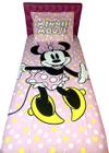 Jogo De Cama Infantil Solteiro 02 Peças Minnie Mouse Rosa - Disney