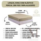 Jogo de Cama King Size 100% Algodão PERCAL 200 FIOS 3 Peças Tecido Grosso Muito Macio Cama Box Lindo