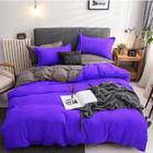 Jogo De Cama King Size Casal 7 Peças Edredom Roxo Com Cinza - Casa Da Fama