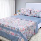 Jogo de Cama Lençol 4 Peças Casal Com Elástico Estampado 138x188x30cm - BF Colchões