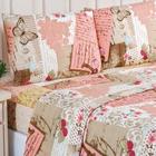 Jogo De Cama Lençol Bouti Estampado Queen 04 Peças - Patchwork Rose 