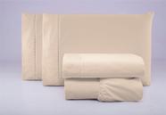 Jogo de cama lençol casal padrão 4 peças algodão percal 180 fios com acabamento em ponto palito