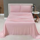 Jogo de Cama Liso Lençol 03 e 04 Pçs Malha 100% Algodão Fio Penteado 30/1